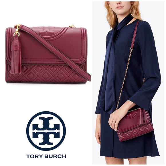 tory burch fleming convertible shoulder bag imperial garnet